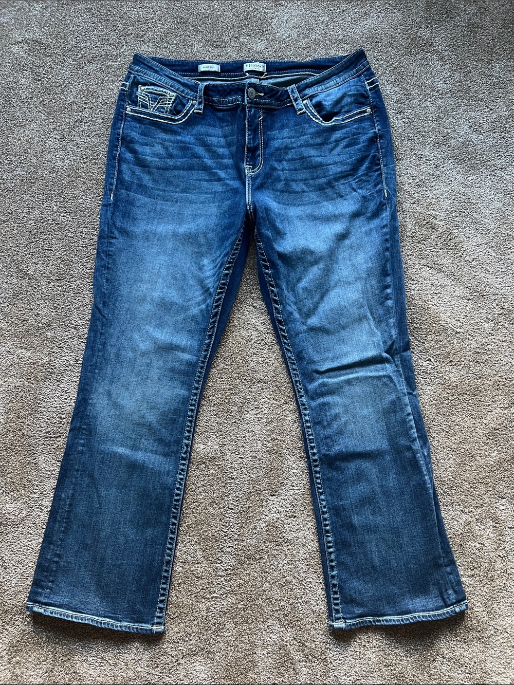 Vigoss Women's Dark Blue Boot Cut Jeans